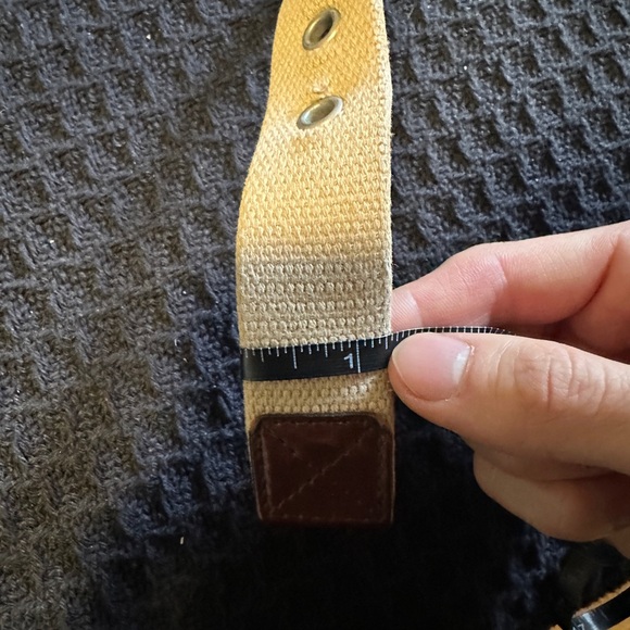 J. Crew Beige and Dark Brown Men\'s Belt, size S